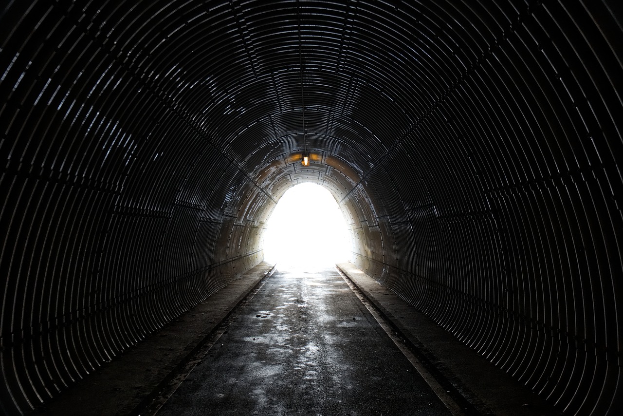 tunnel  light  shadow free photo