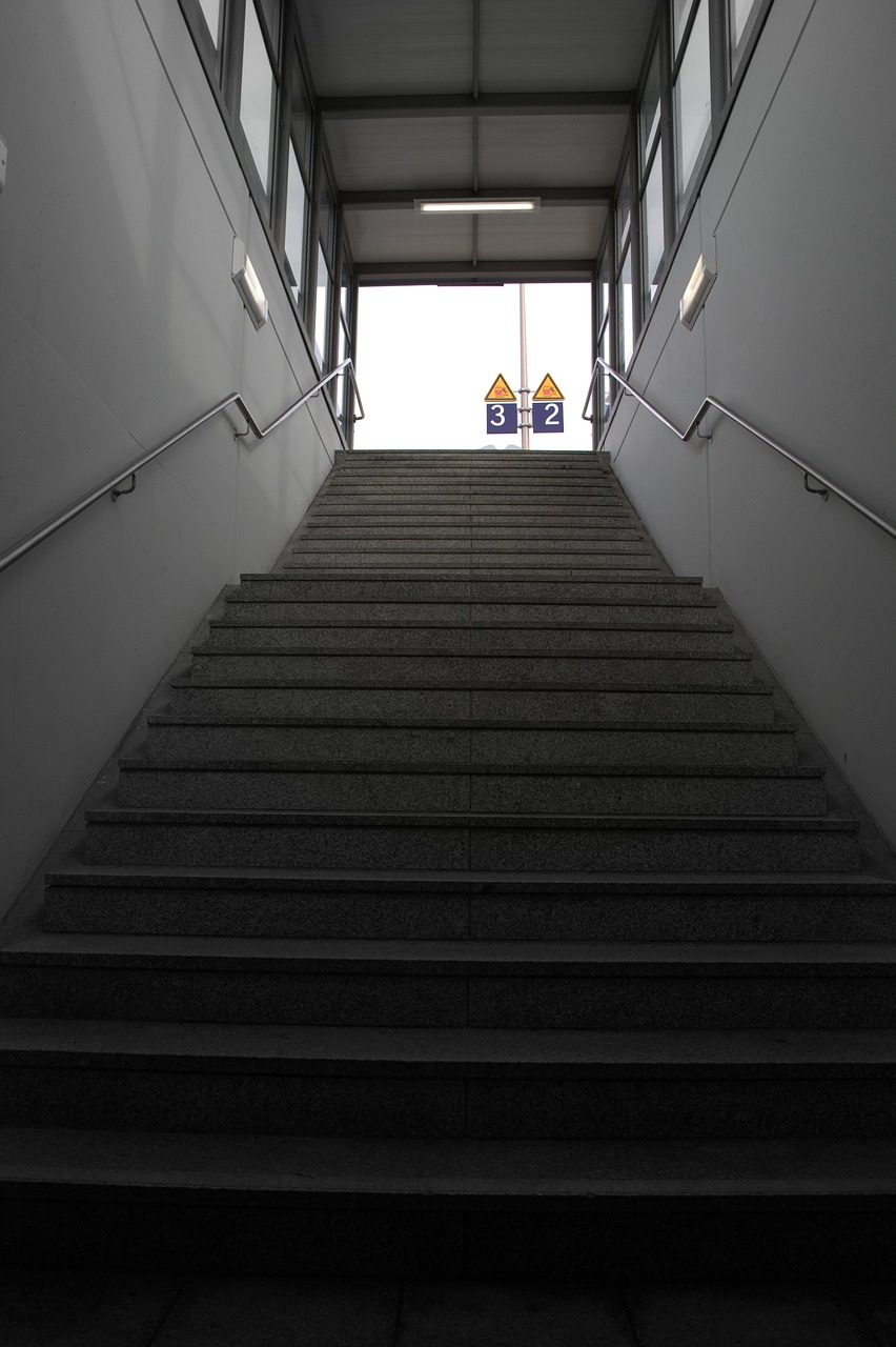 tunnel  underpass  stairs free photo