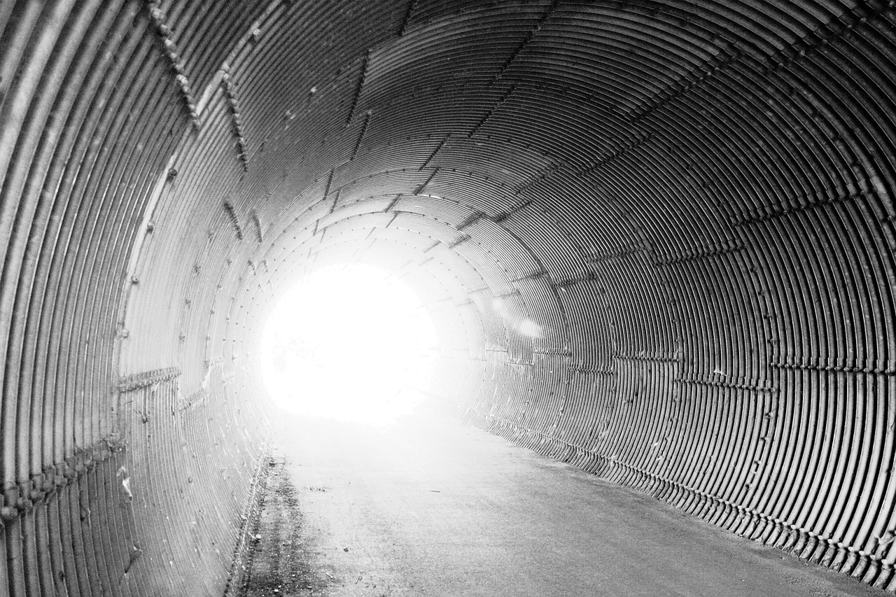 tunnel light corrugated sheet free photo