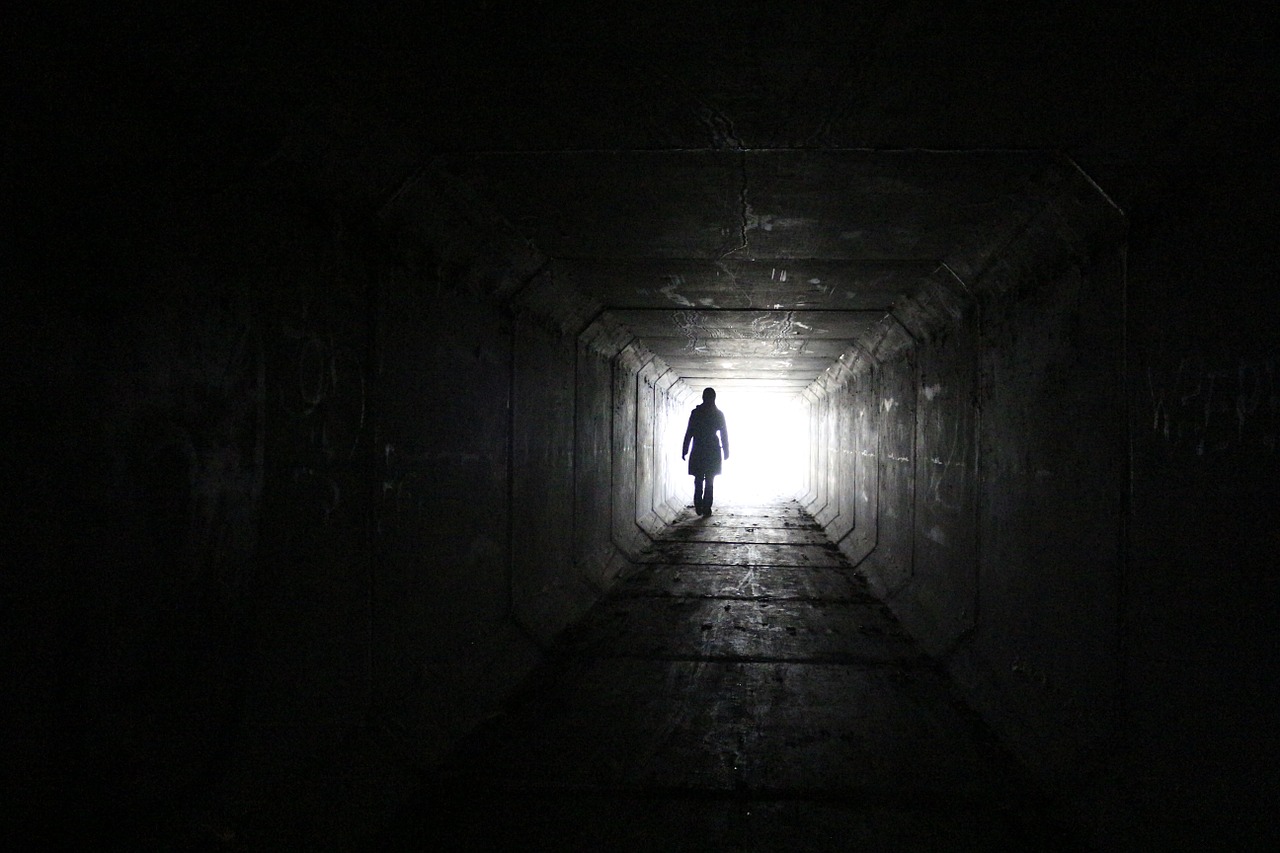 tunnel silhouette mysterious free photo