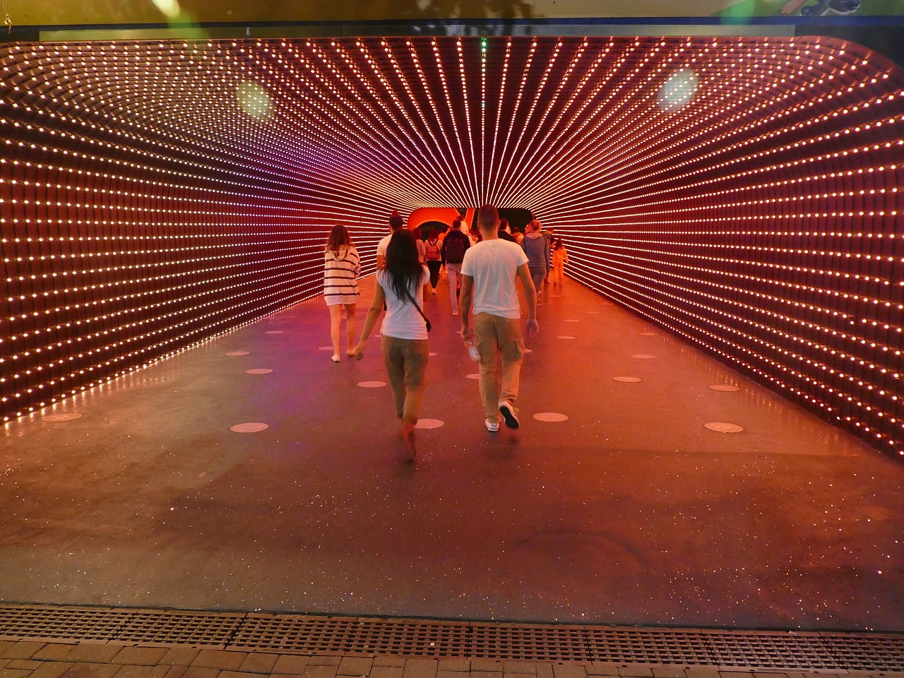 tunnel passage lights free photo