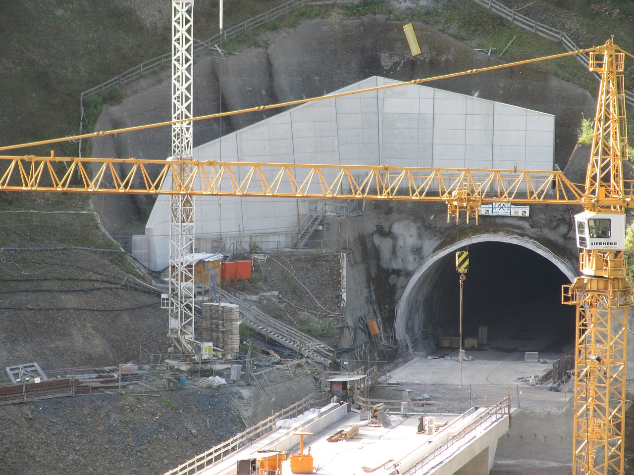 tunnel construction site high-speed rail line masserberg free photo