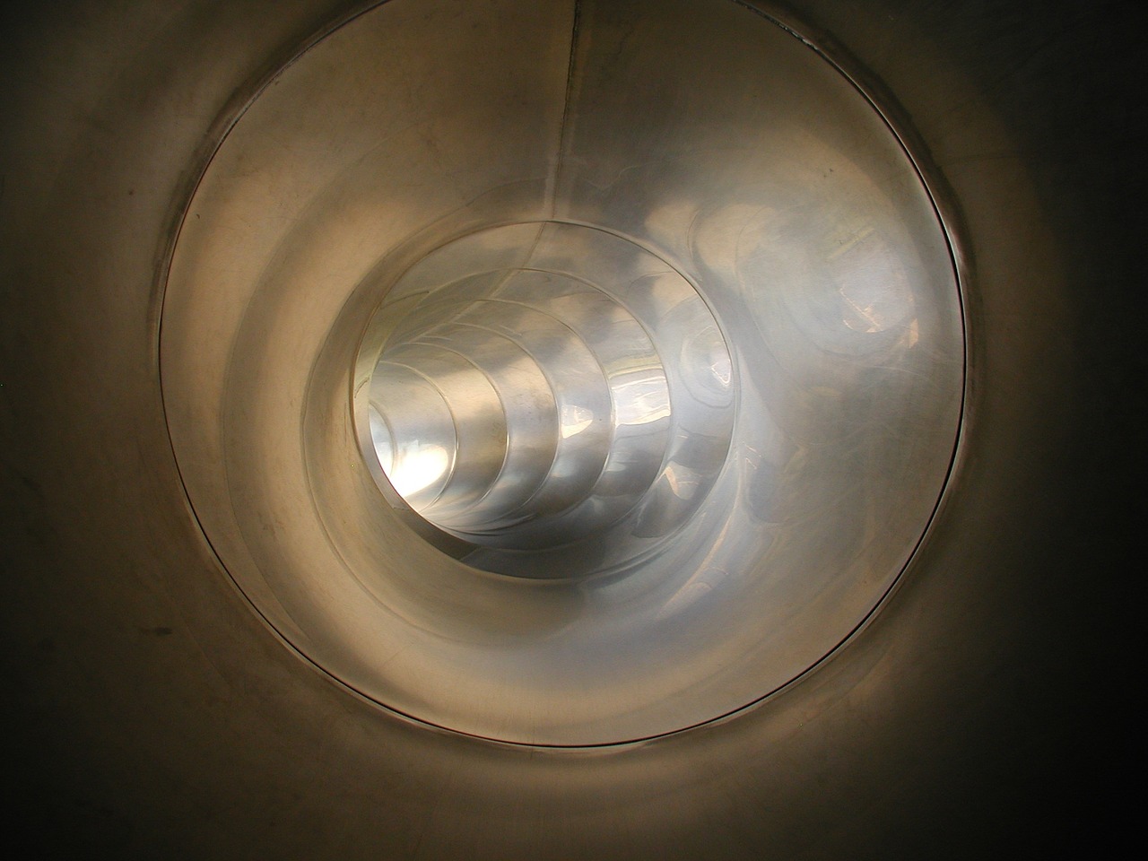 tunnel metal tube free photo