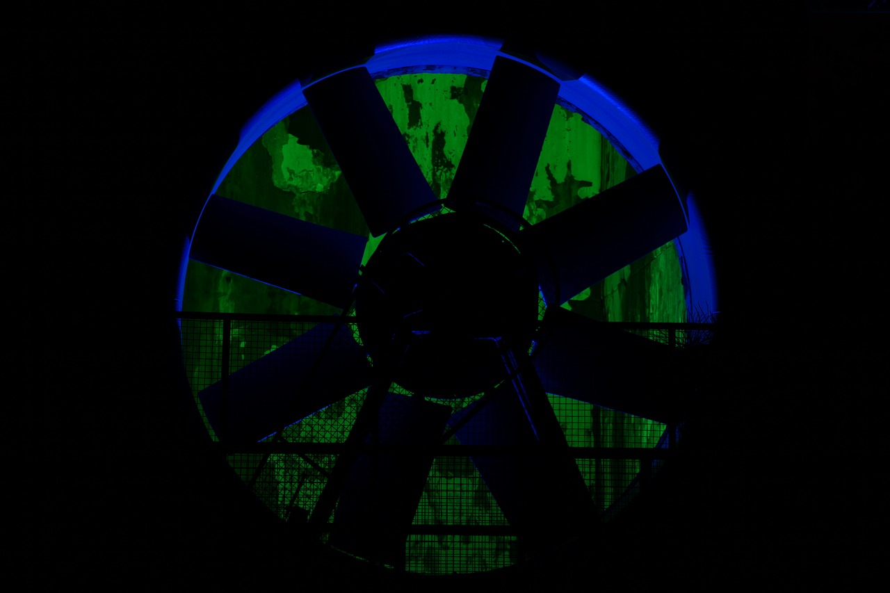 turbine wheel water power night photograph free photo