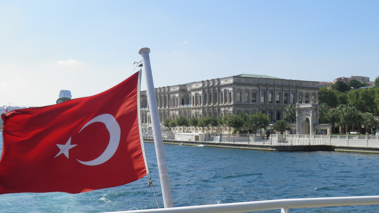 turkey bosphorus turkish flag free photo