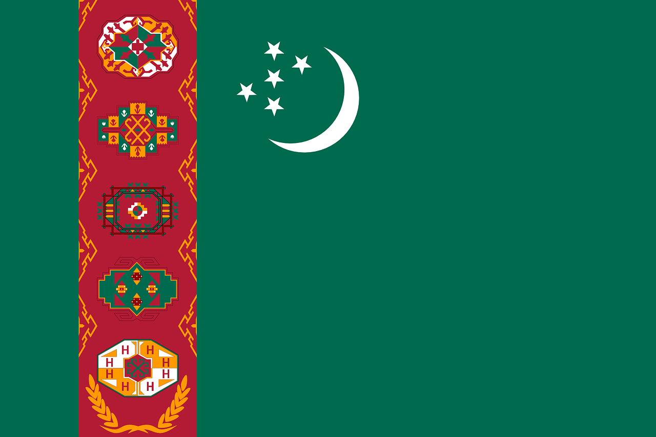 turkmenistan flag national flag free photo