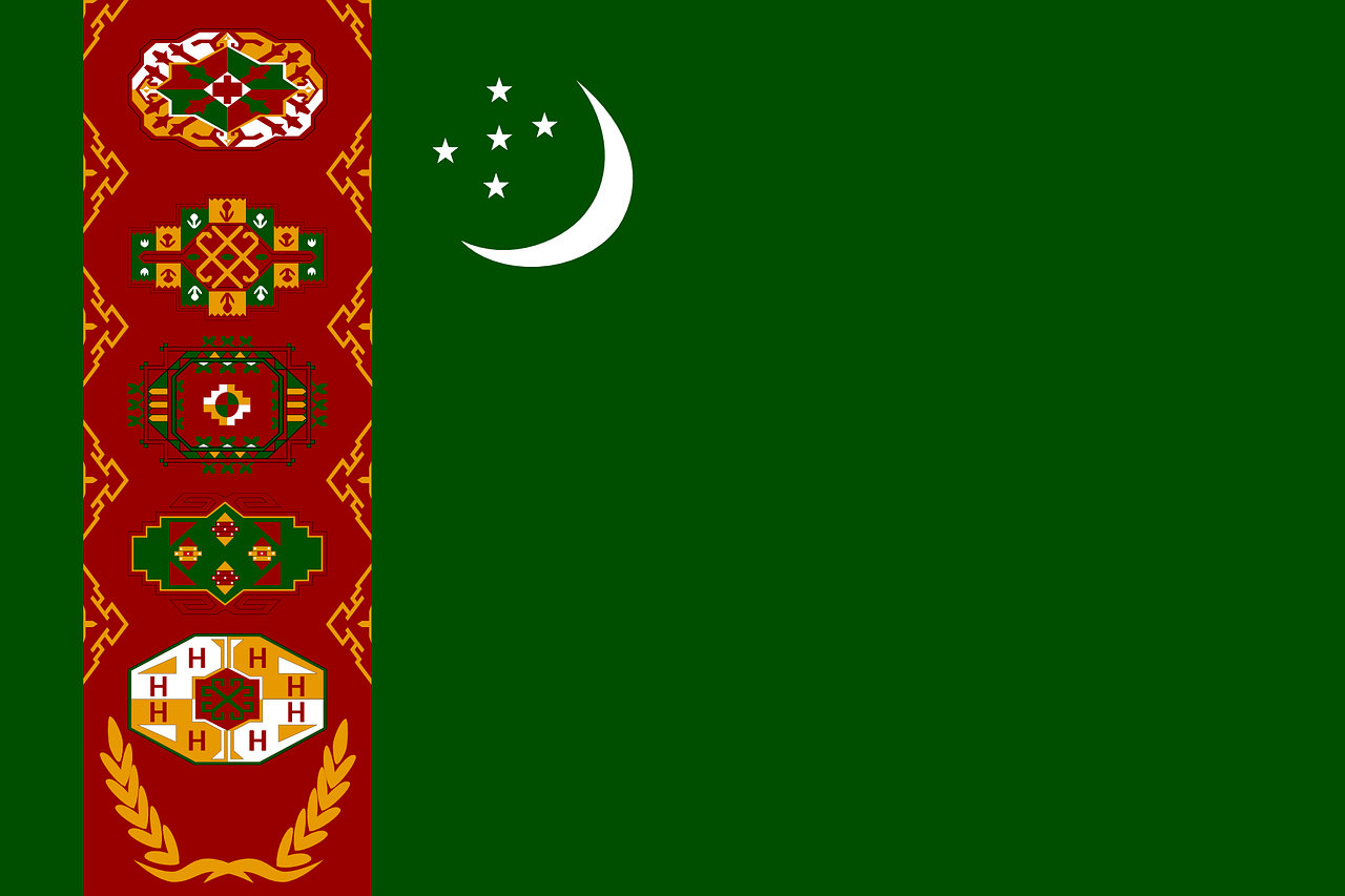 turkmenistan flag national free photo