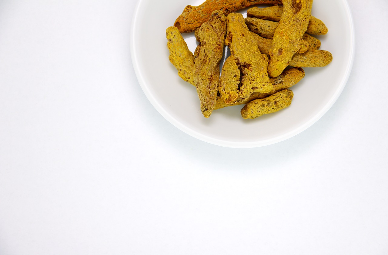 turmeric dried rhizomes health food free photo