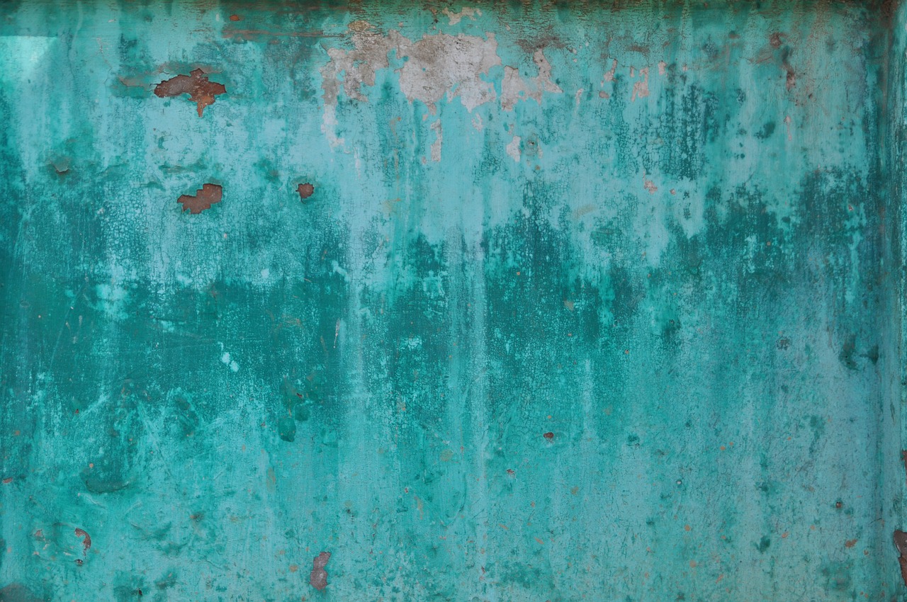 turquoise sheet weathered free photo