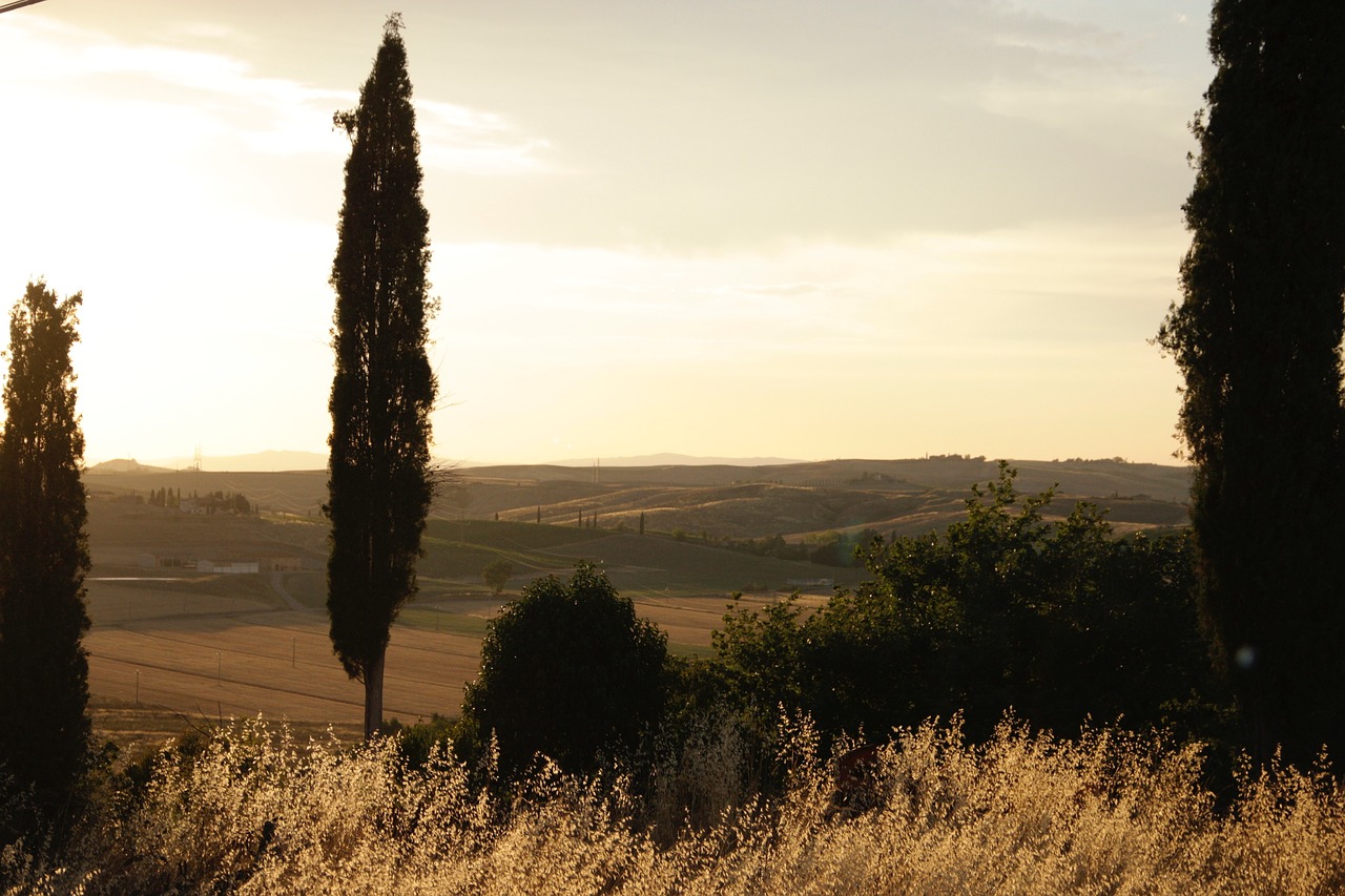 tuscany  sunset  italy free photo