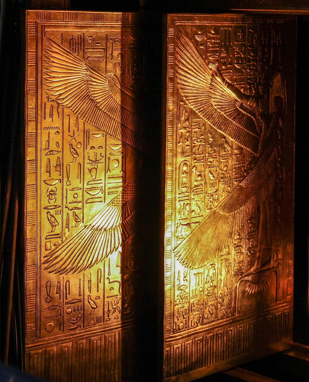 tutankhamun doors golden free photo