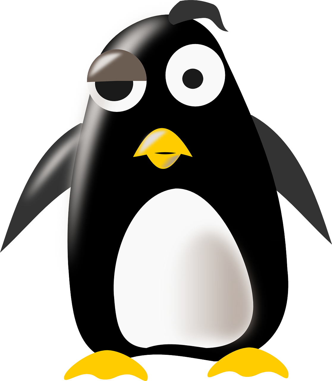 tux penguin thinking free photo