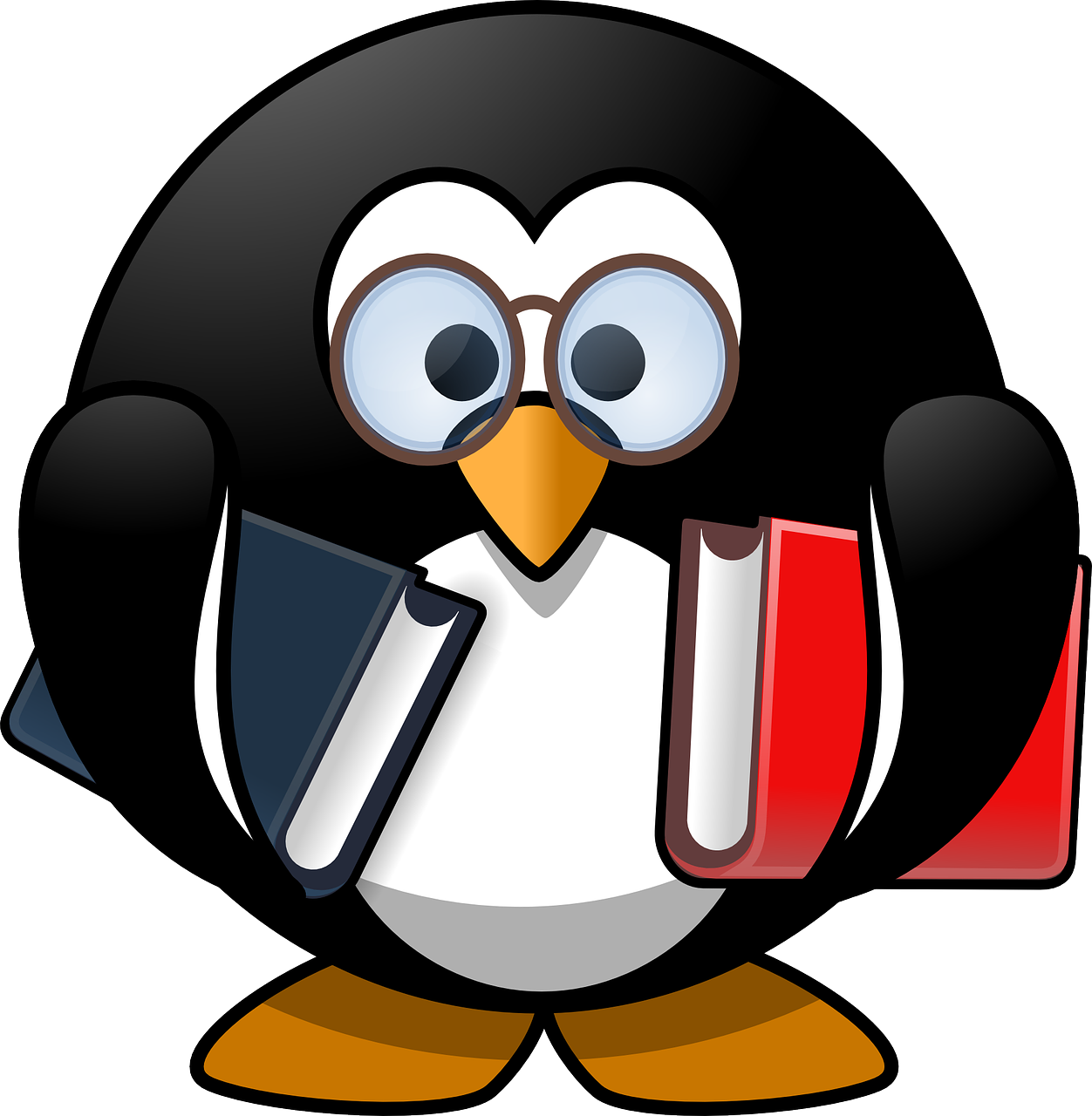 Penguin With Beak Slightly Open Clip Art at  - vector clip art  online, royalty free & public domain