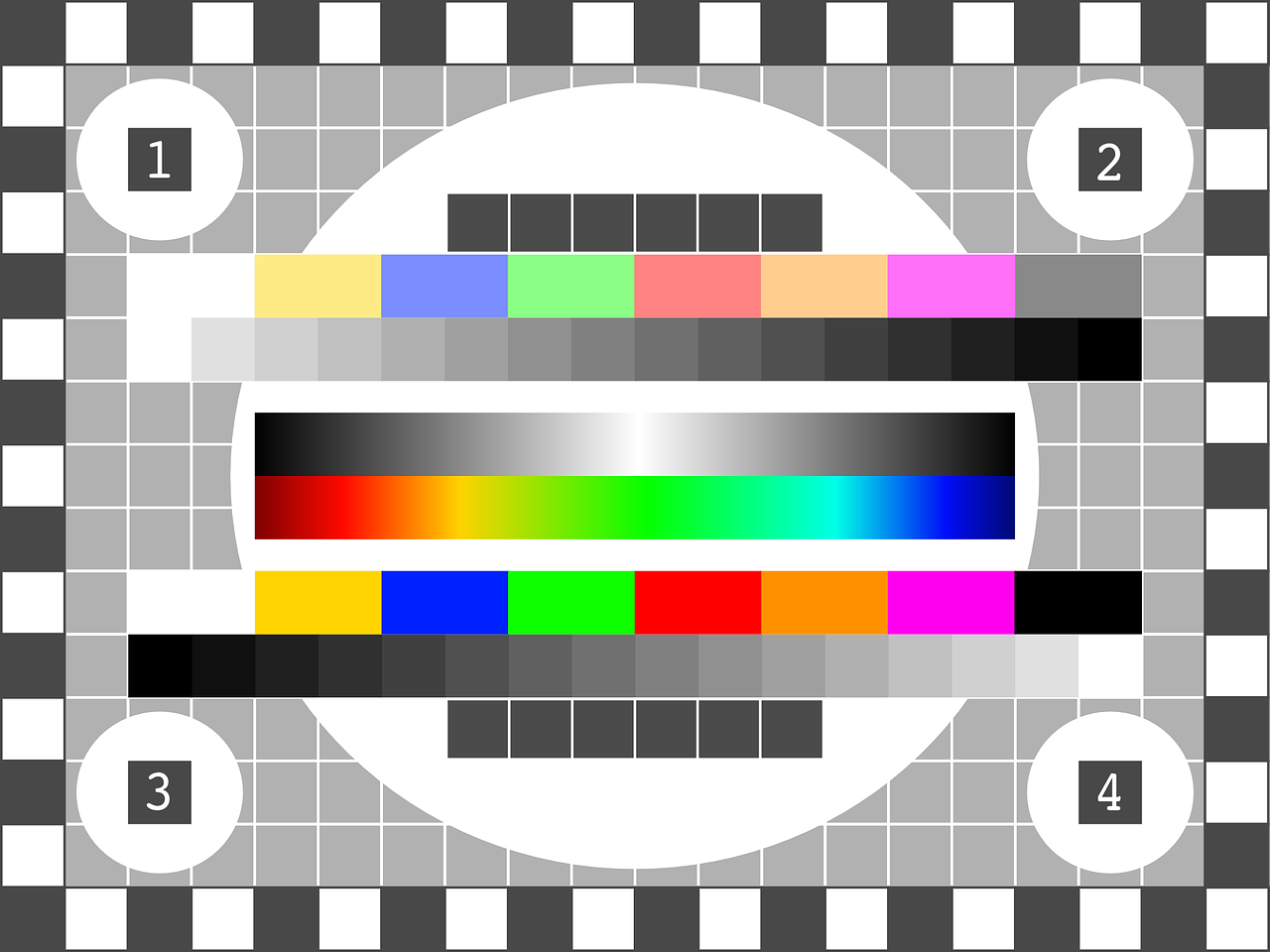 tv test pattern test picture display free photo