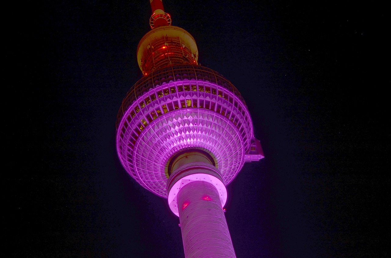 tv tower berlin festival of lights free photo