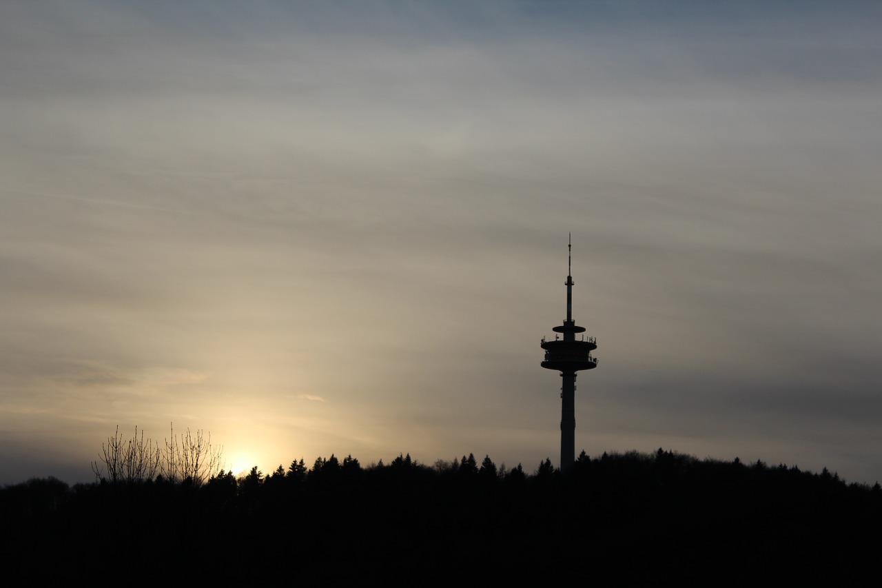 tv tower sunset tower free photo