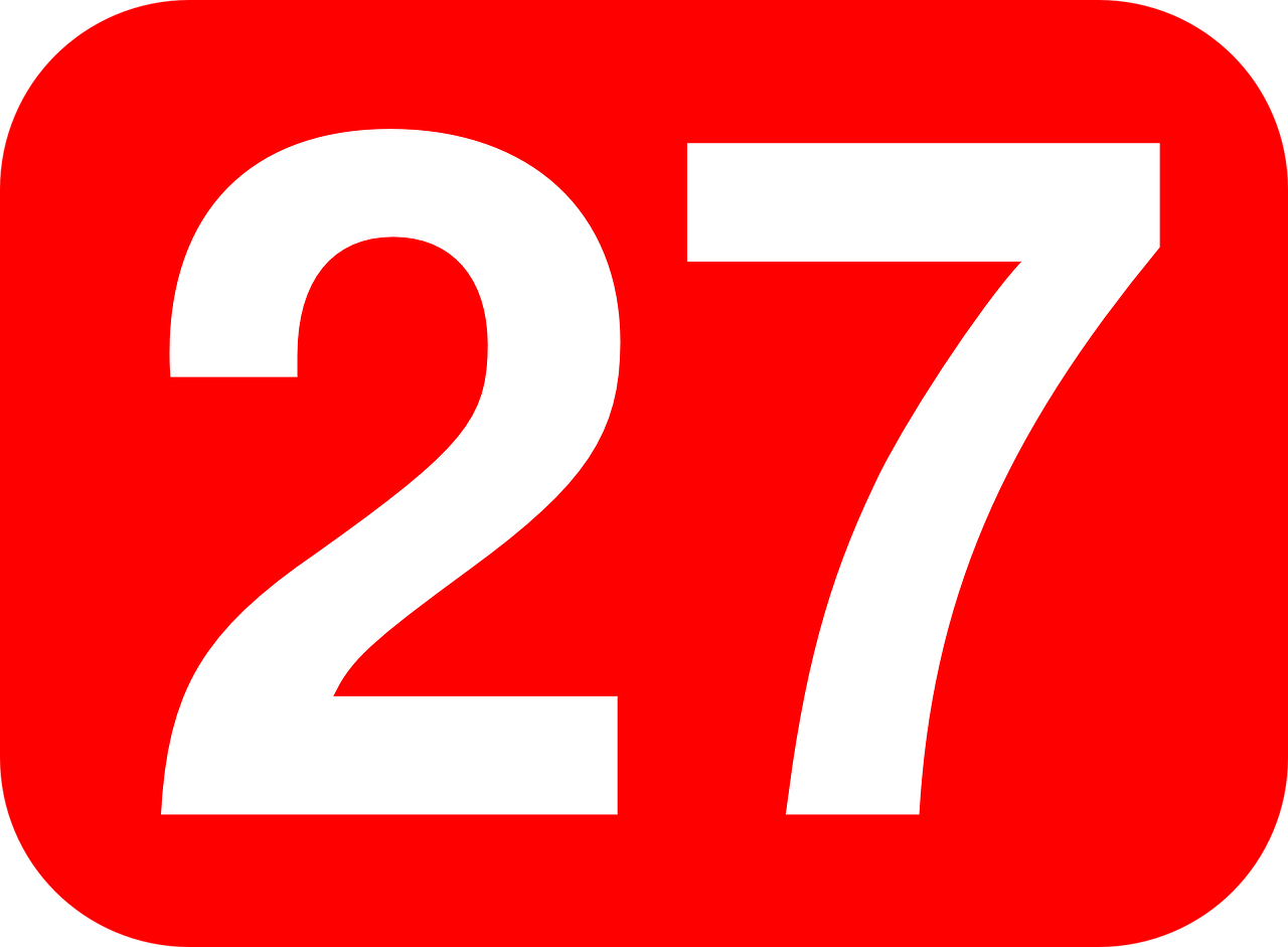twenty seven number free photo