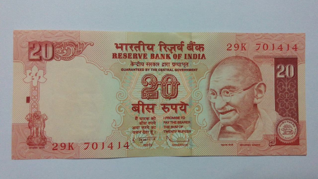 twenty rupees banking free photo