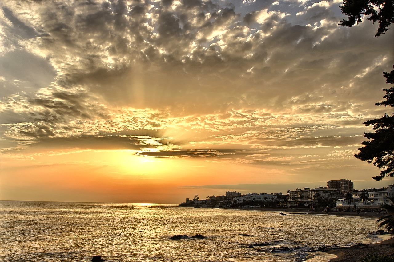 twilight mijas sunset free photo