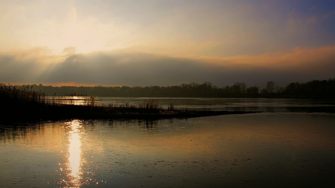 twilight sunset winter sunset free photo