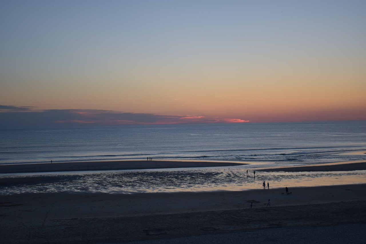 twilight  beach  sea free photo