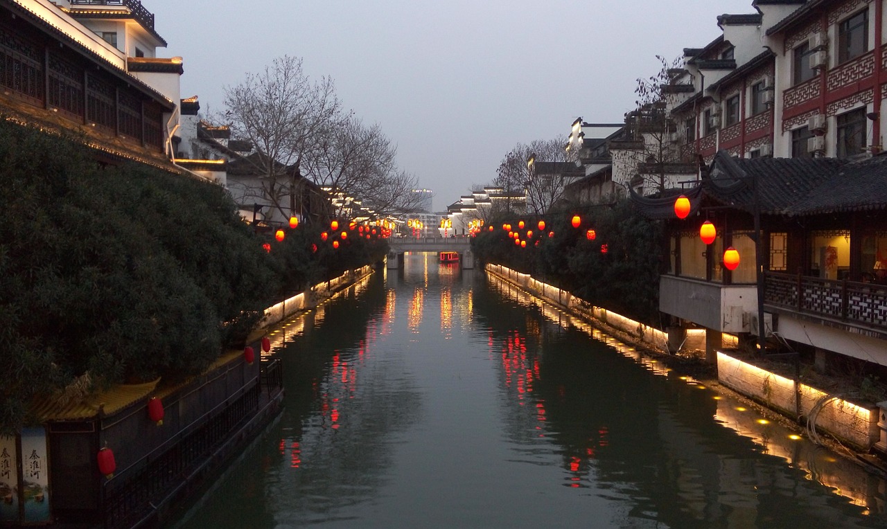 twilight confucius temple light free photo