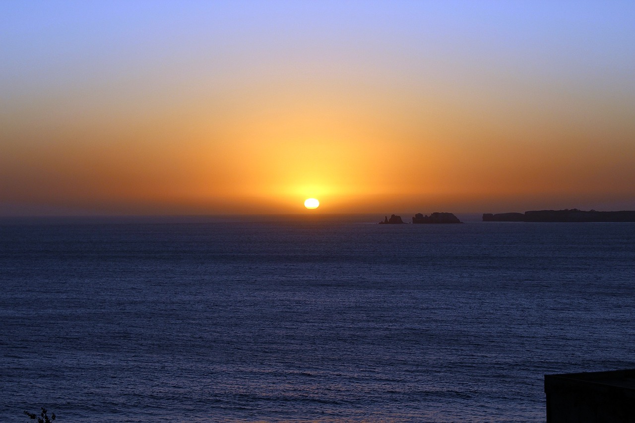 twilight sunset sea free photo
