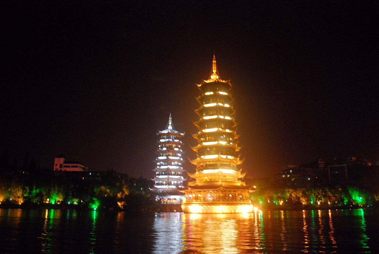 pagoda twin lakeside free photo