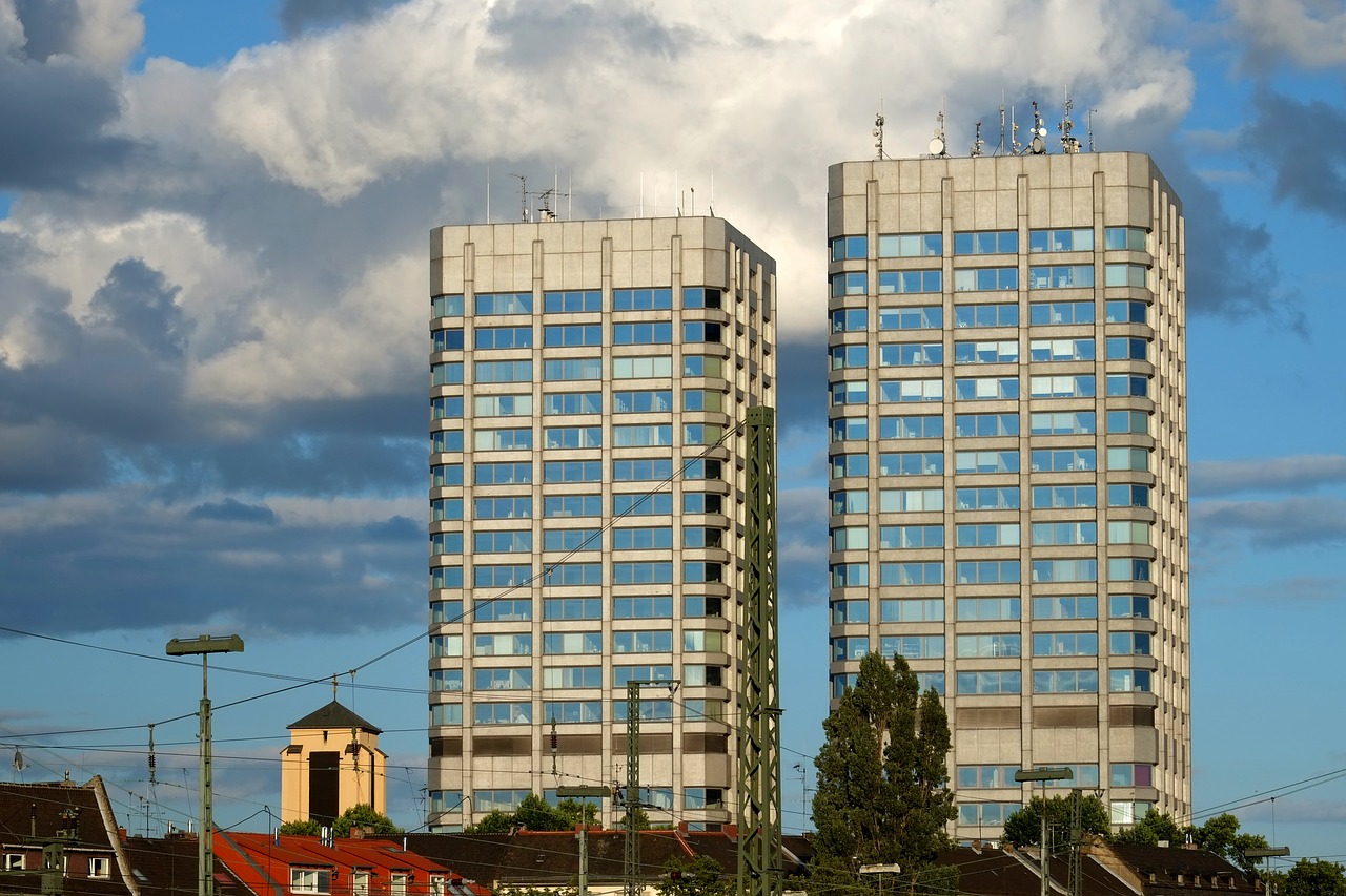 twin towers mainz landmark free photo