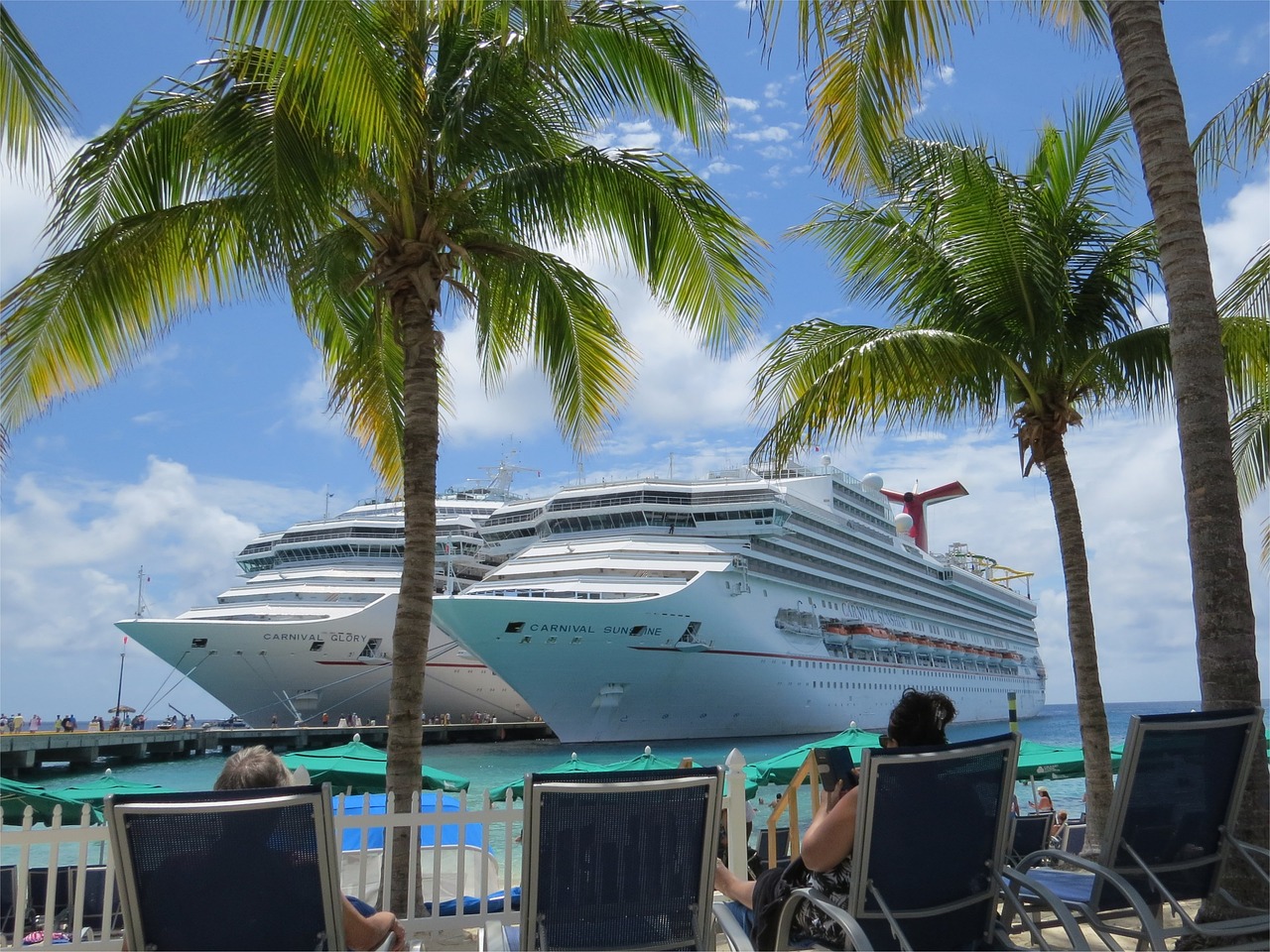two cruise ships free photo