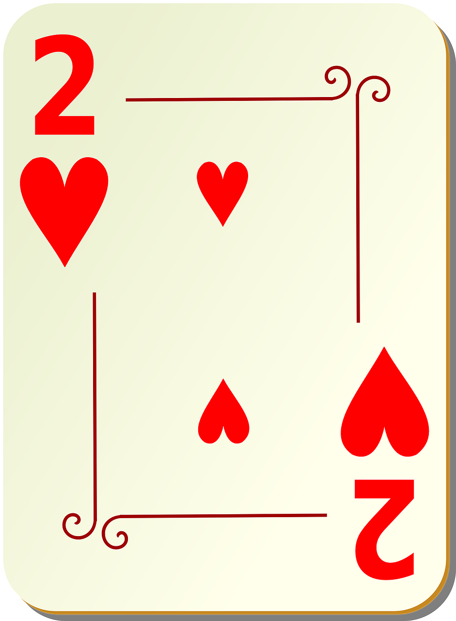two hearts playing cards free photo