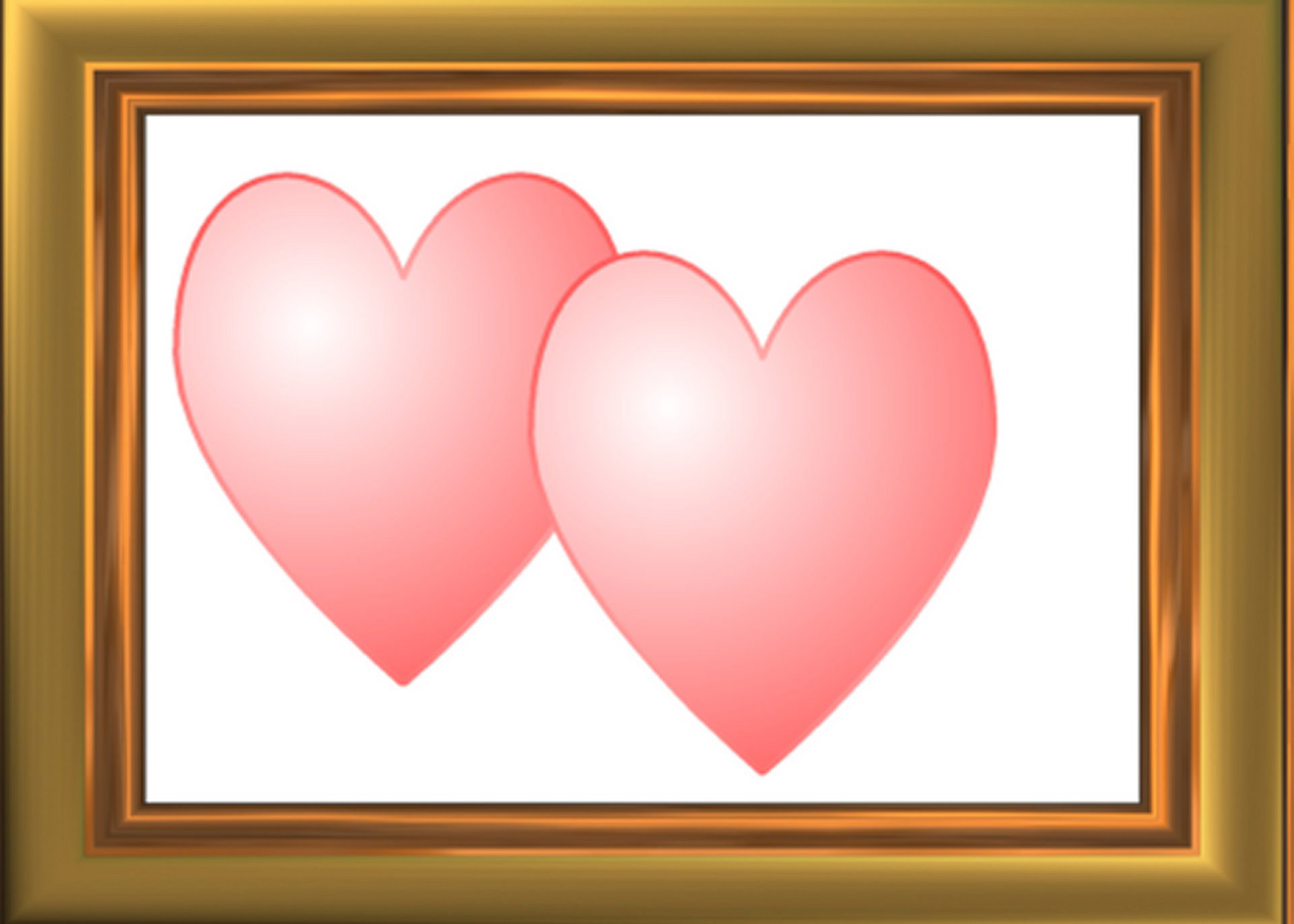 two framed hearts free photo