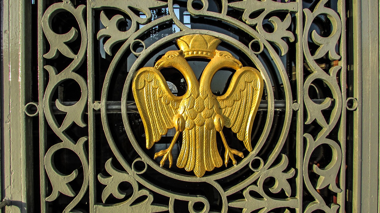 two headed eagle byzantium emblem free photo