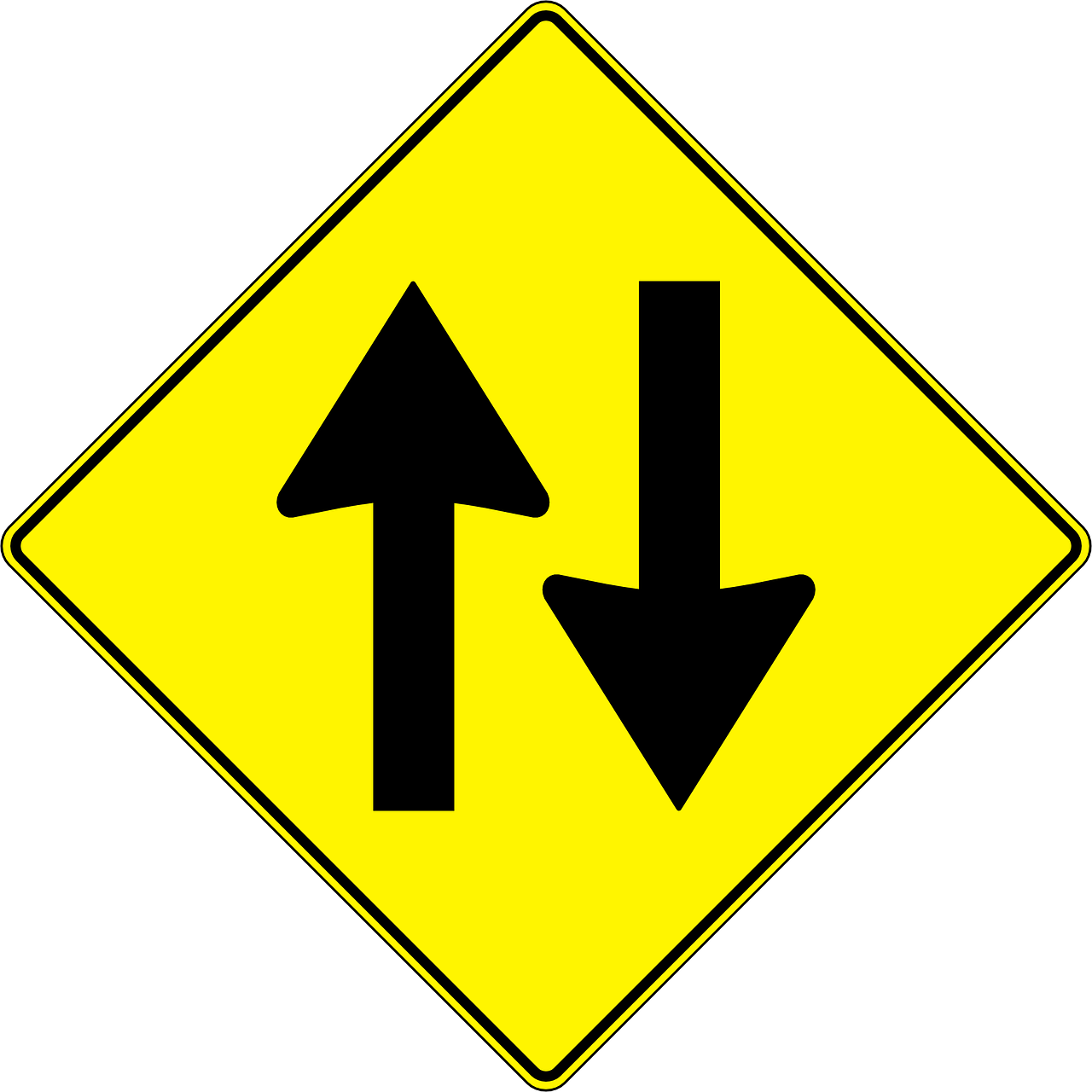 two way street traffic signs free photo