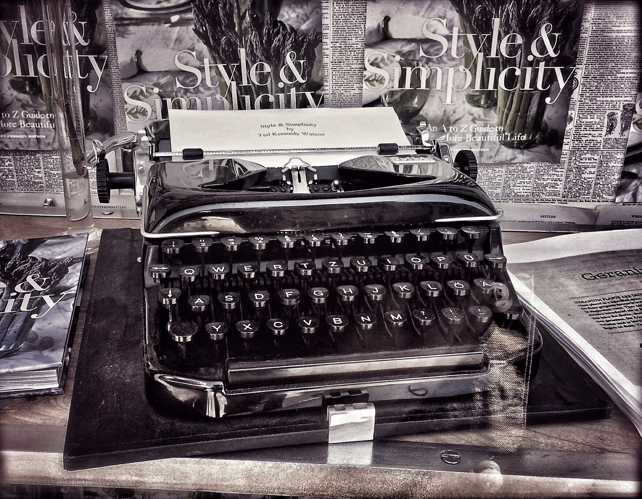 typewriter writing vintage free photo