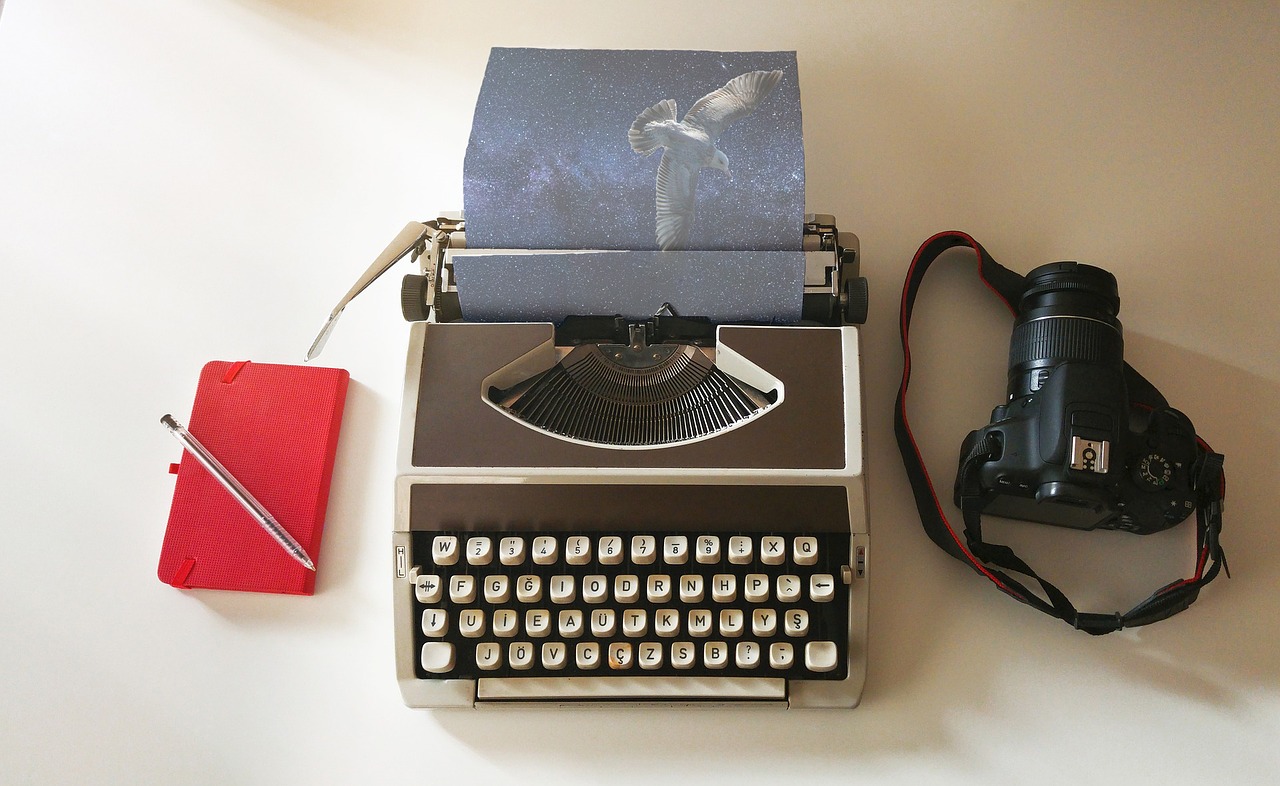 typewriter imagination bird free photo