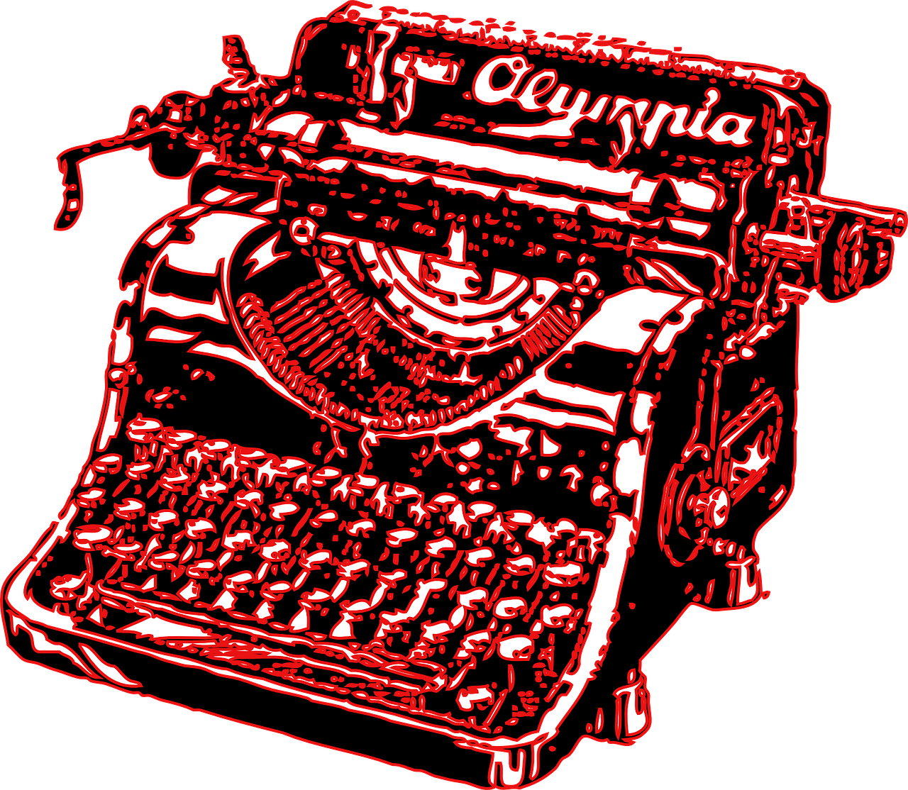 typewriter type writer red free photo