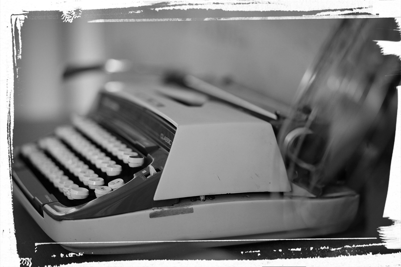 typewriter words old free photo