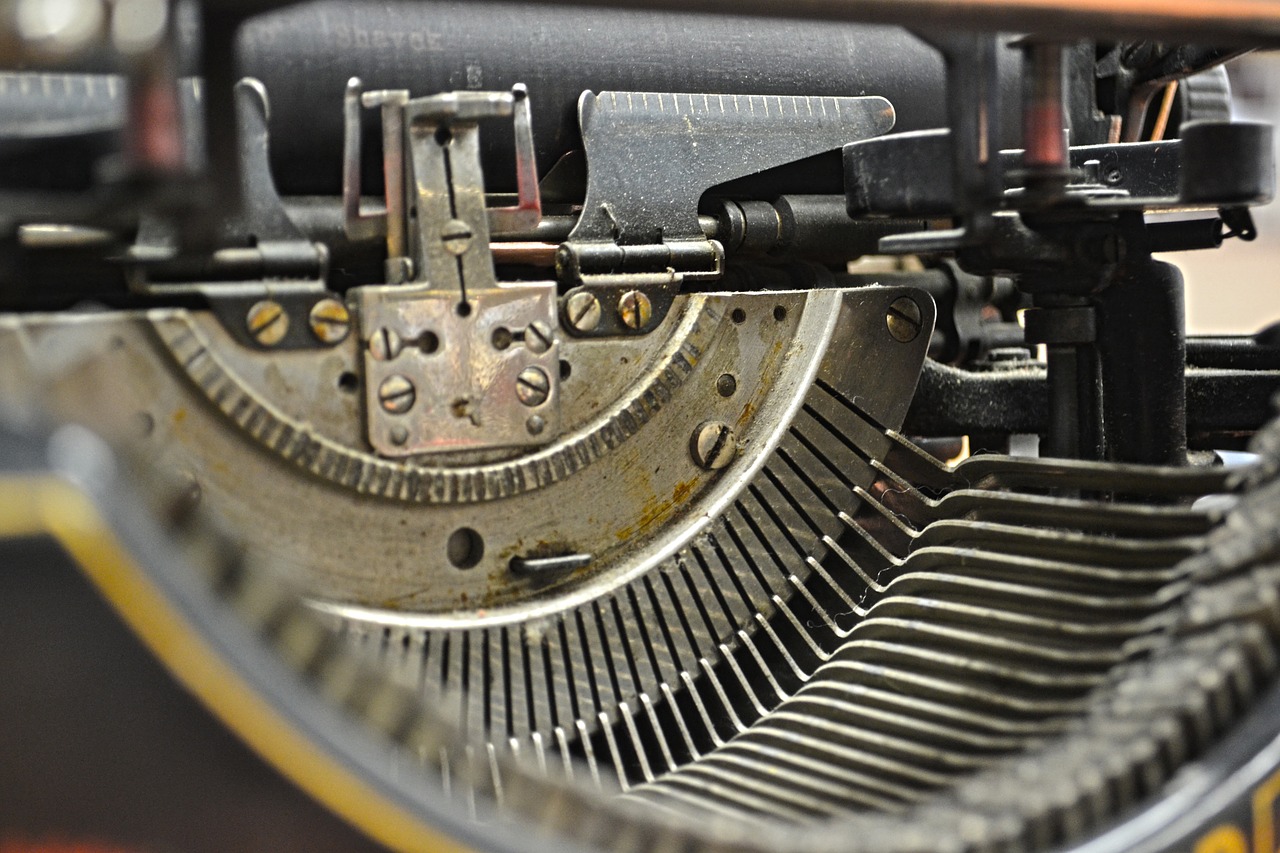 typewriter keys steampunk free photo