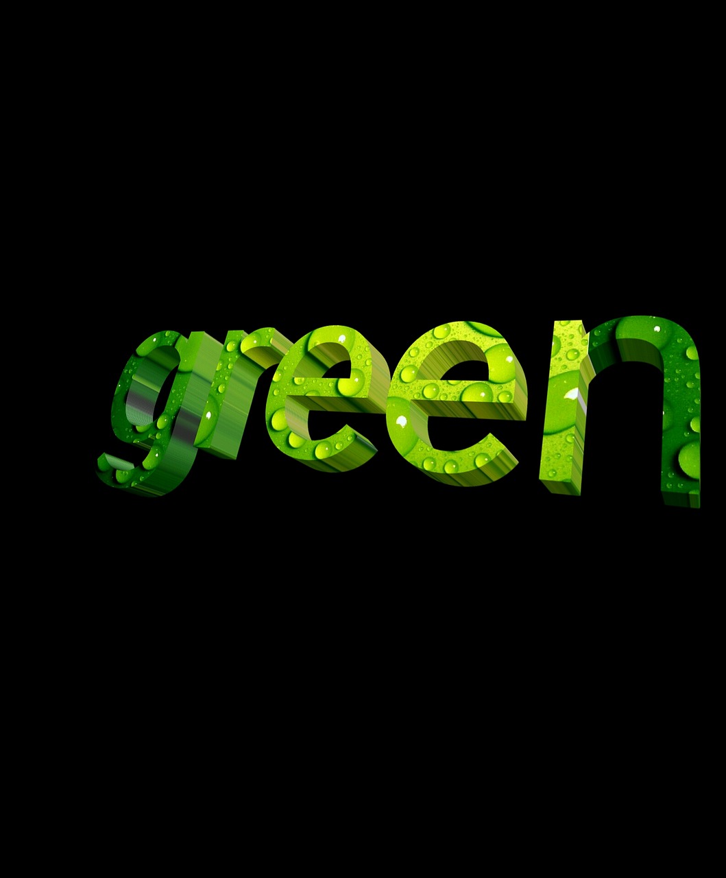typography word art green free photo