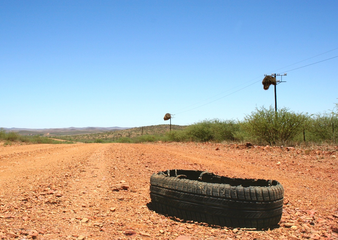 tyre burst karoo free photo