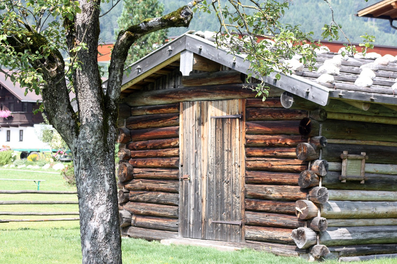tyrol log cabin village free photo