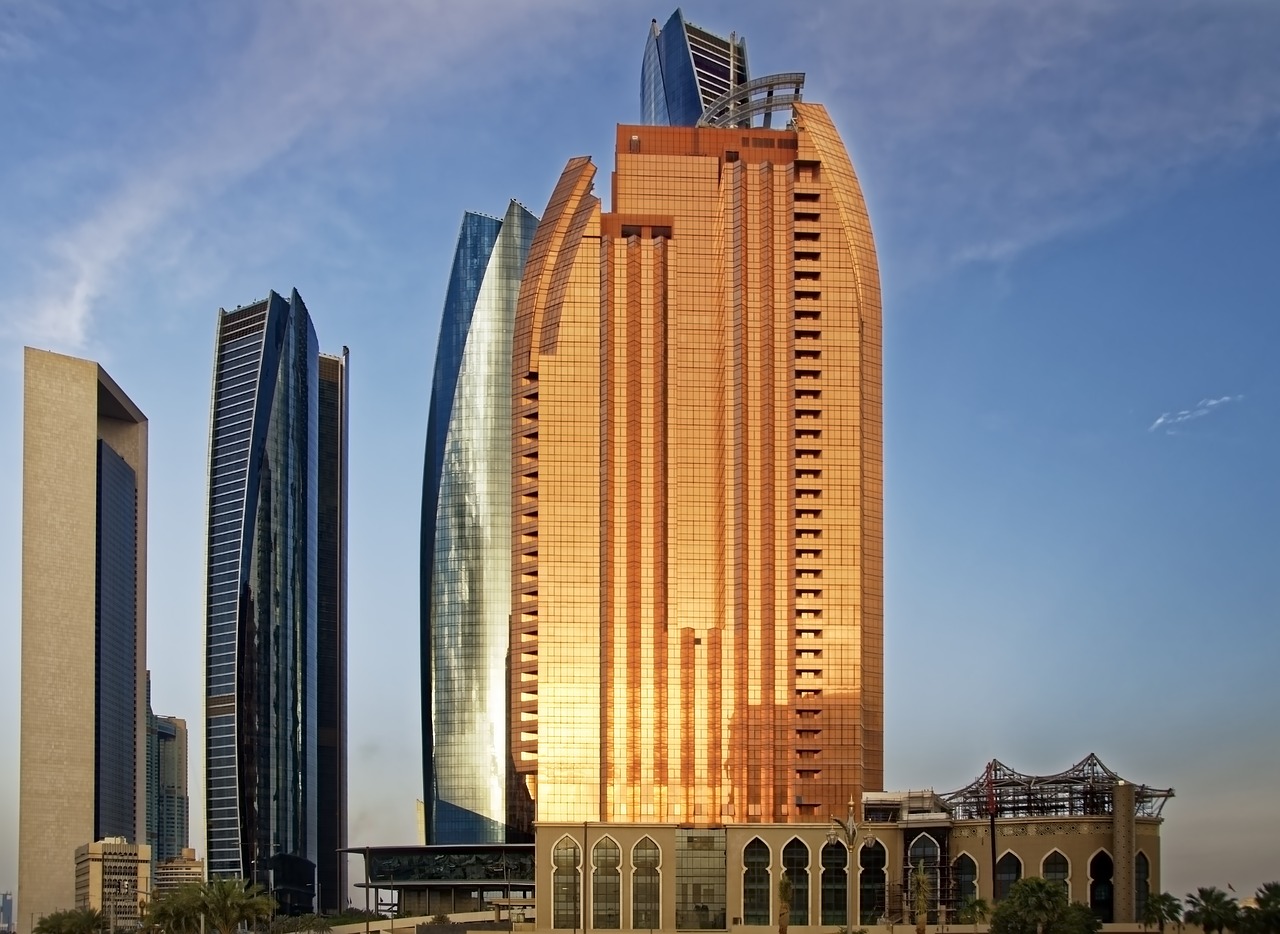 u a e  abu dhabi  skyscrapers free photo