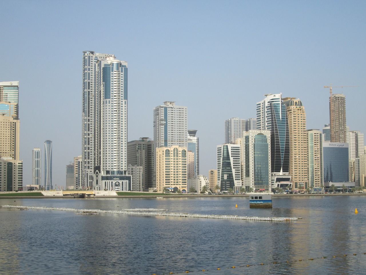 united arab emirates sharjah downtown waterfront free photo