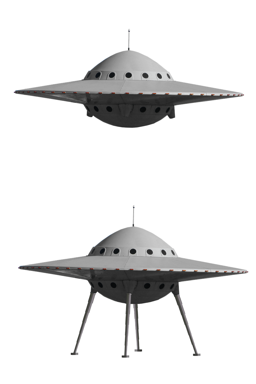 ufo spaceship isolated free photo