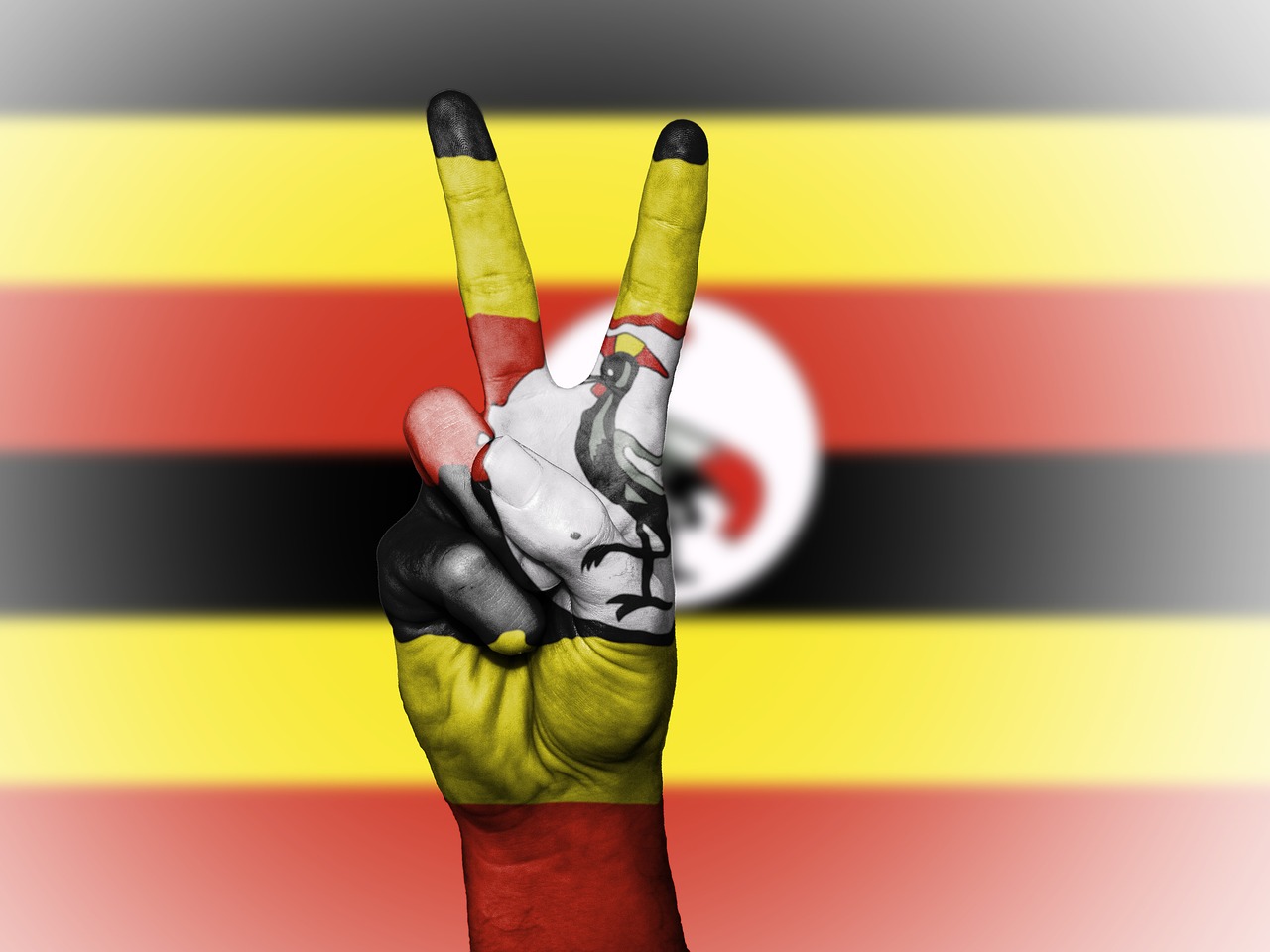 uganda peace hand free photo