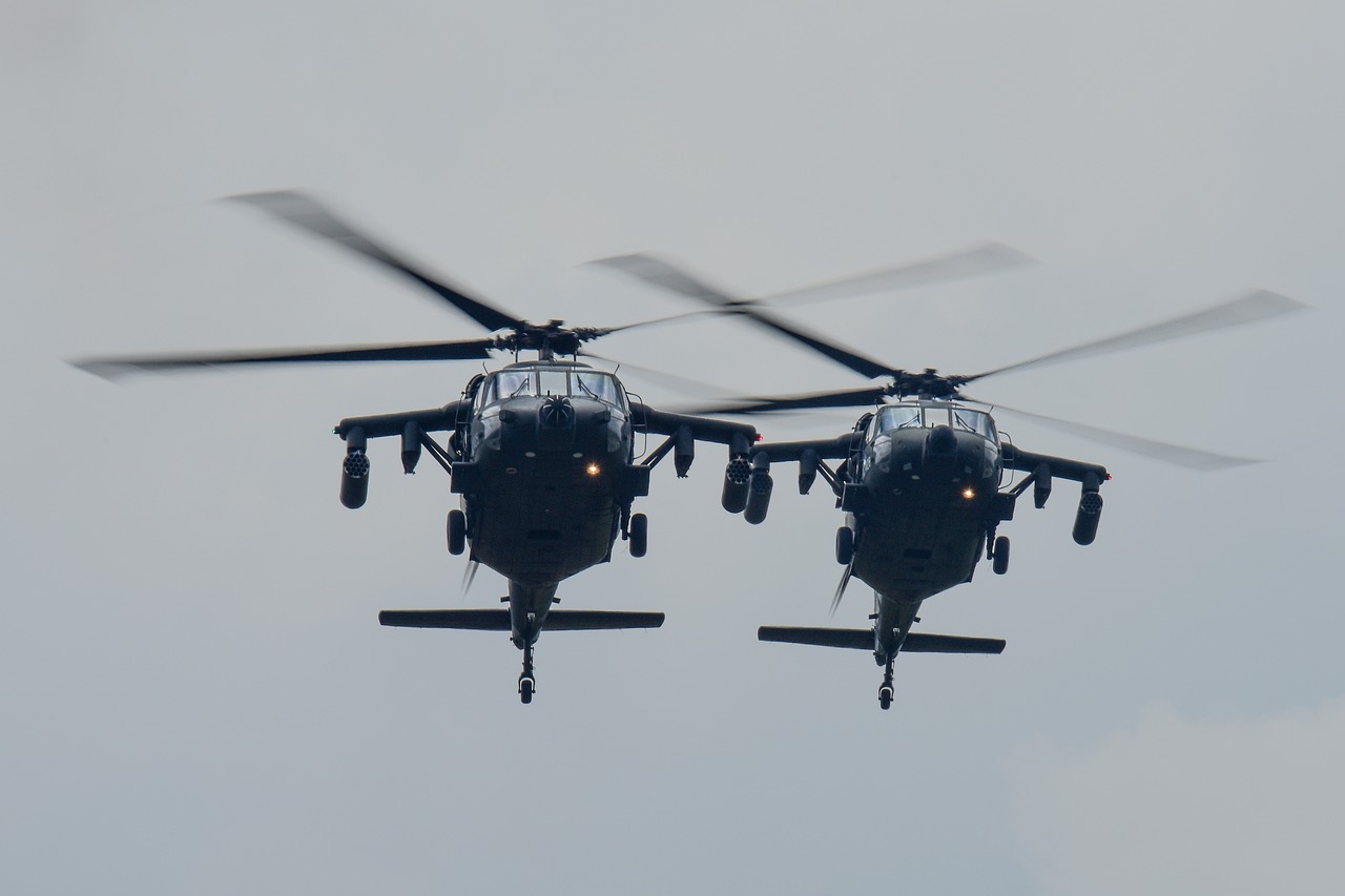 uh-60 blackhawk colombian air force helicopter free photo