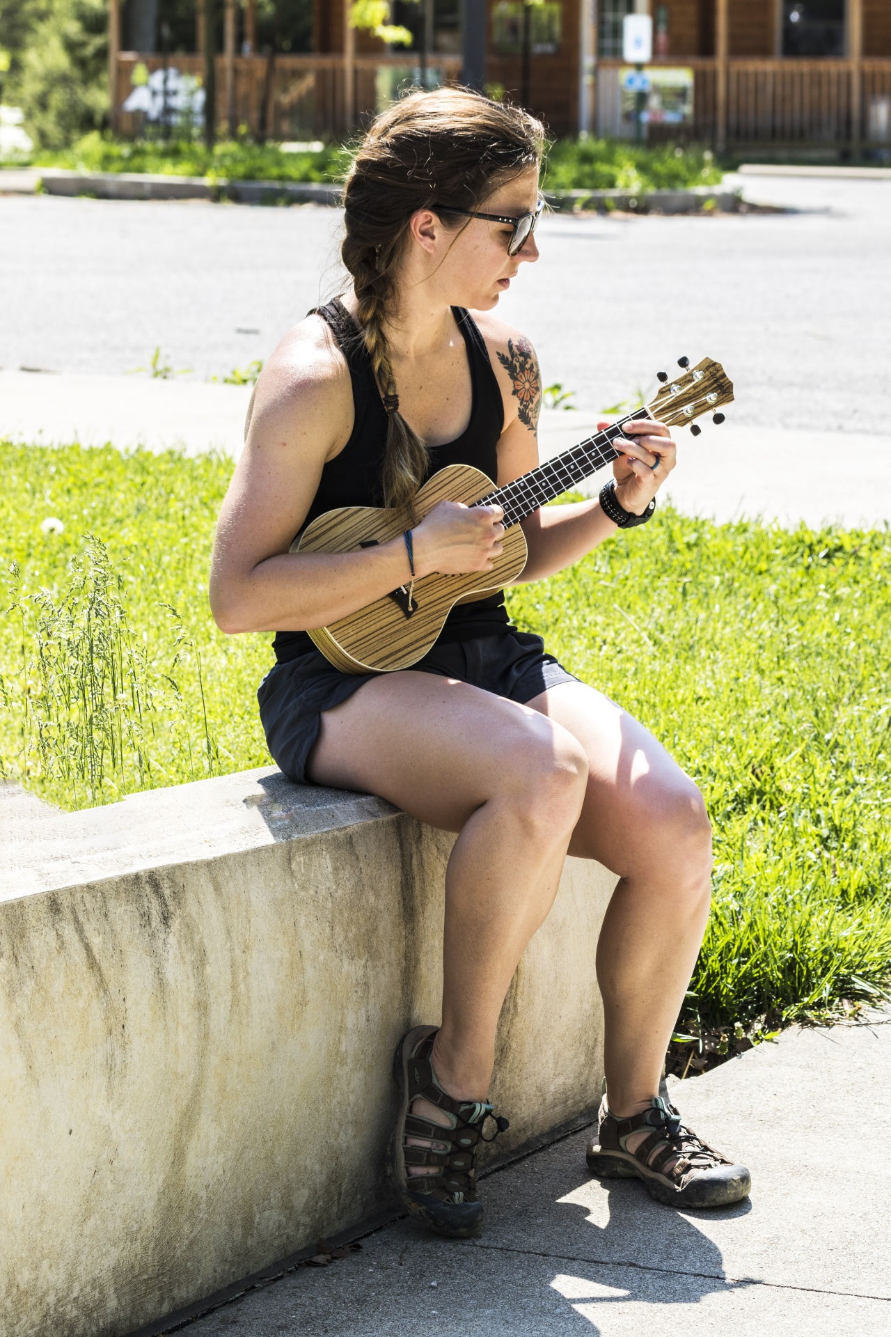 girl ukulele musician free photo