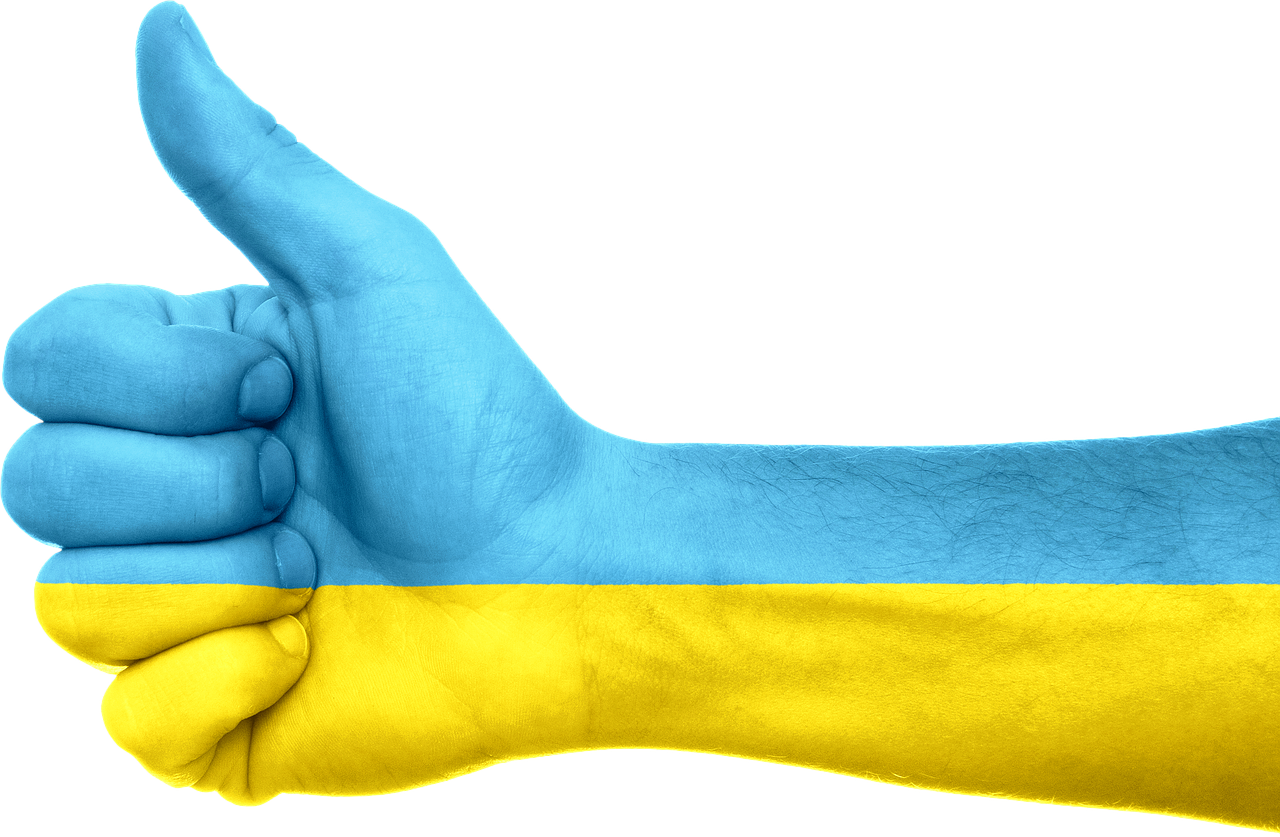 ukraine flag hand free photo