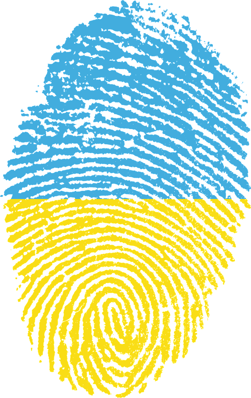 ukraine flag fingerprint free photo